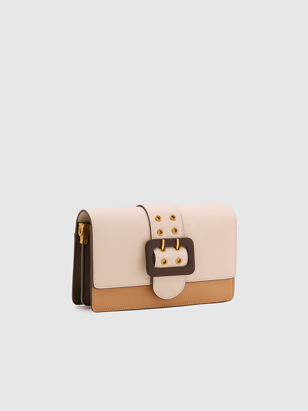 Adrianne Metal Buckle Crossbody Bag