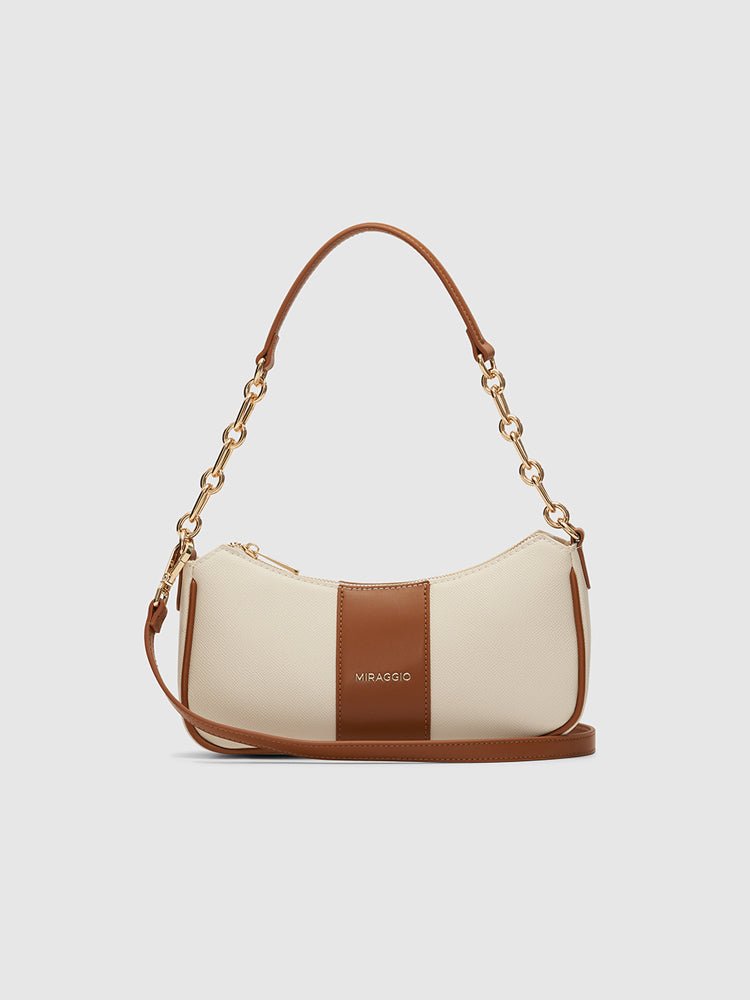 Buy Ivory/Umber Bella Crossbody Bag Online- Miraggio
