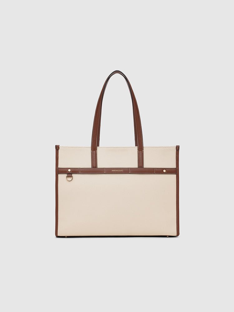 Buy Brown Cruise Canvas Tote Bag Online- Miraggio