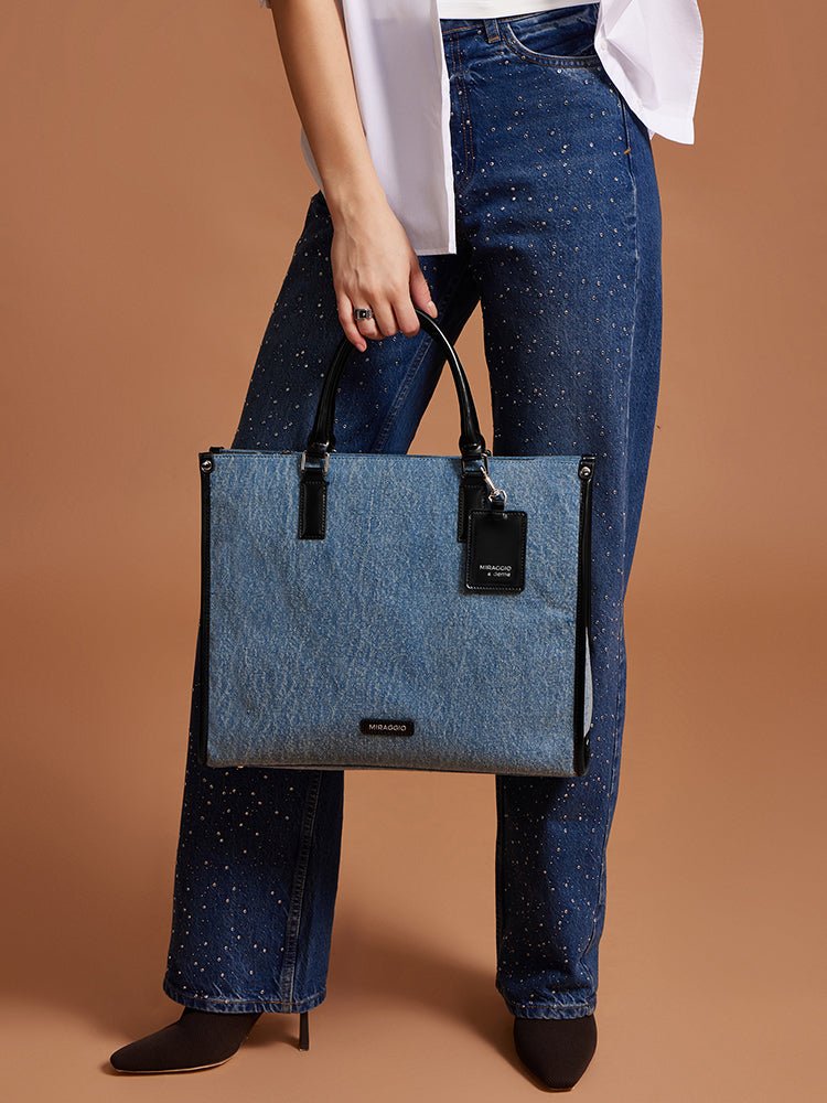 Denice Denim Tote Bag - MIRAGGIO