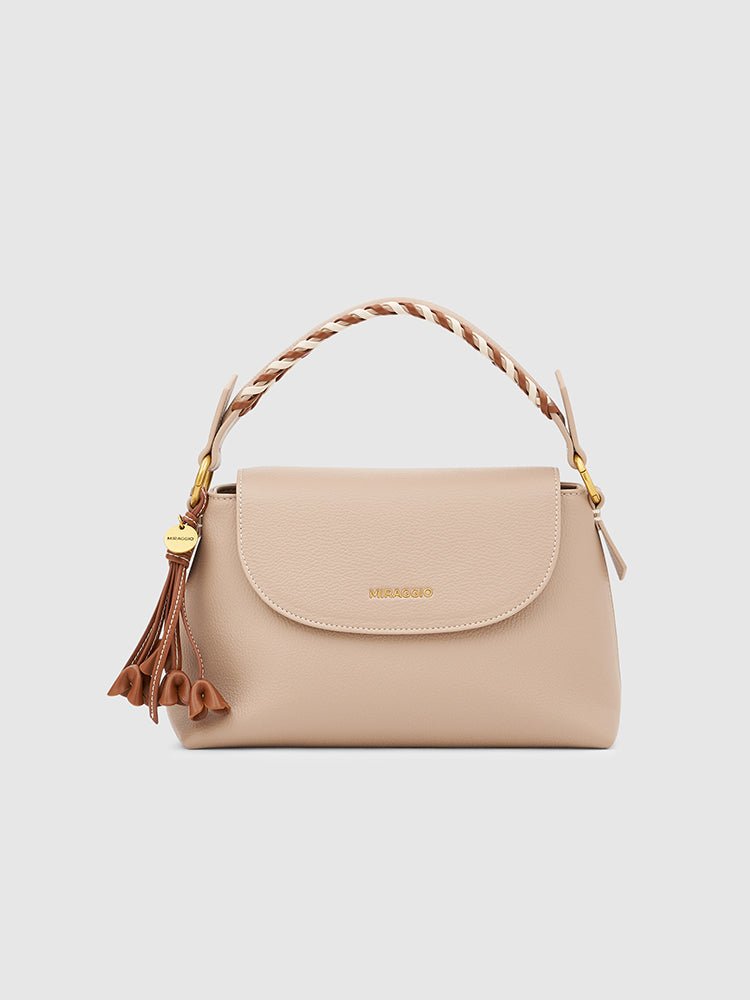 Buy Beige Hazelnut Satchel Bag Online- Miraggio