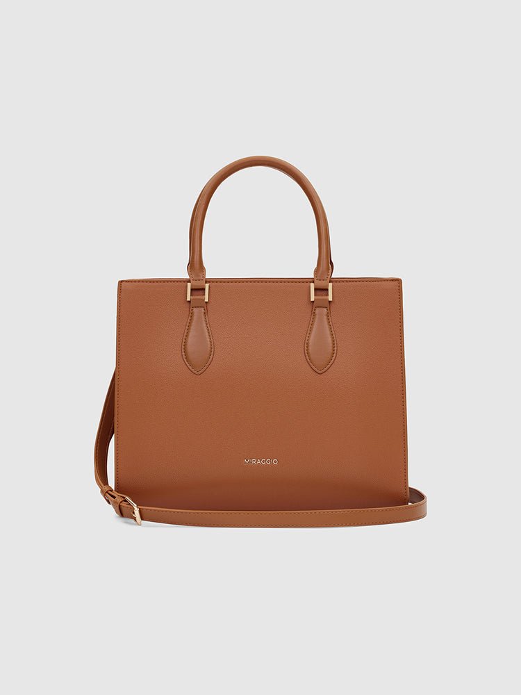 Buy Brown Zoe Handbag Online- Miraggio - Main Image