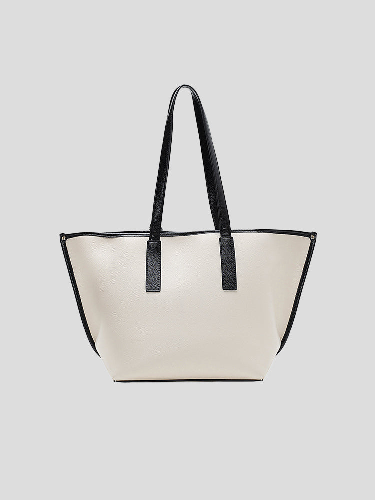 Penelope Women's Tote Bag - MIRAGGIO #color_white-black