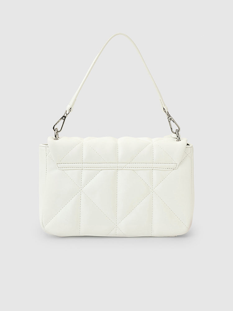 Genevieve Quilted Top Handle Bag - MIRAGGIO #color_white