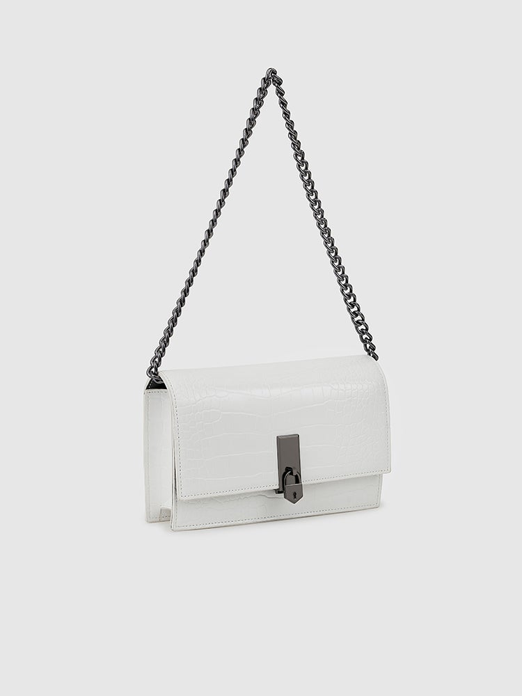 Mila Shoulder Sling Bag - MIRAGGIO #color_white