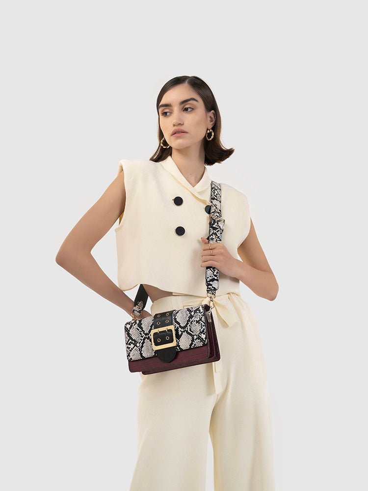 Adrianne Metal Buckle Crossbody Bag - MIRAGGIO