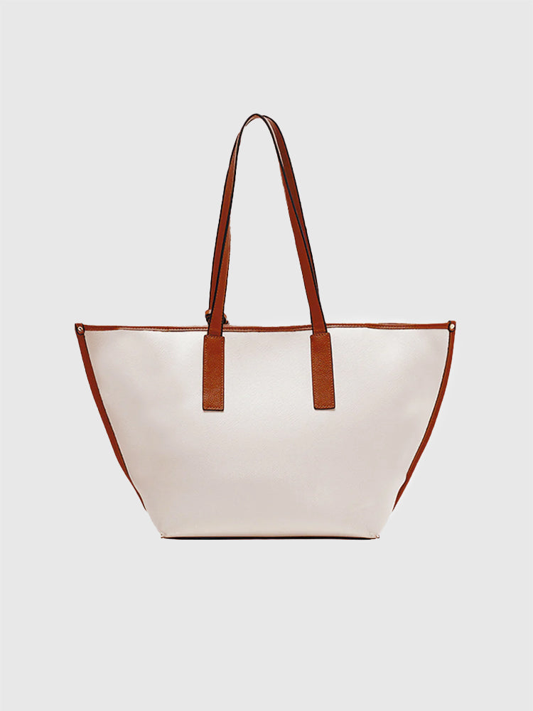 Penelope Women's Tote Bag - MIRAGGIO #color_white-brown