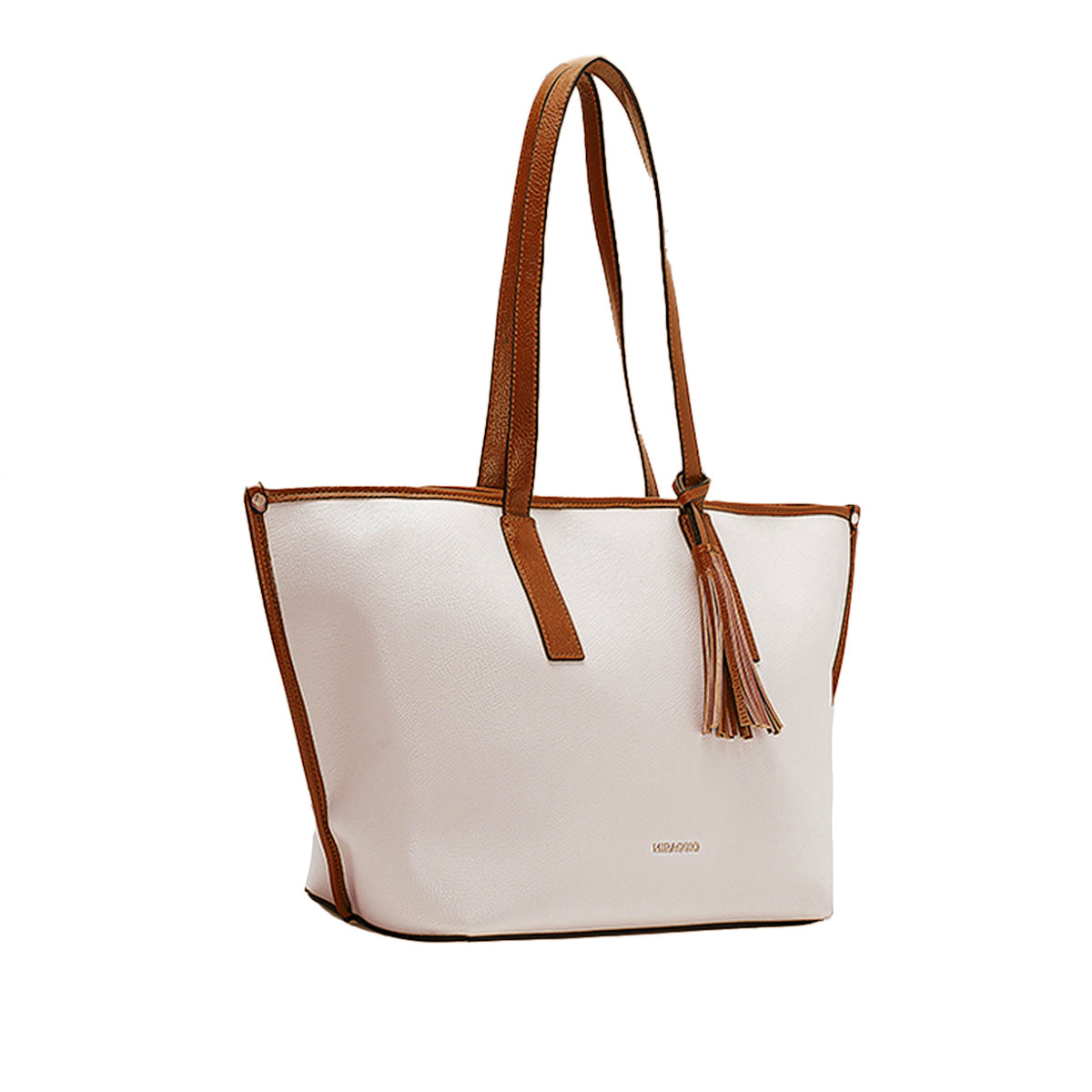 Penelope Women's Tote Bag - MIRAGGIO #color_white-brown