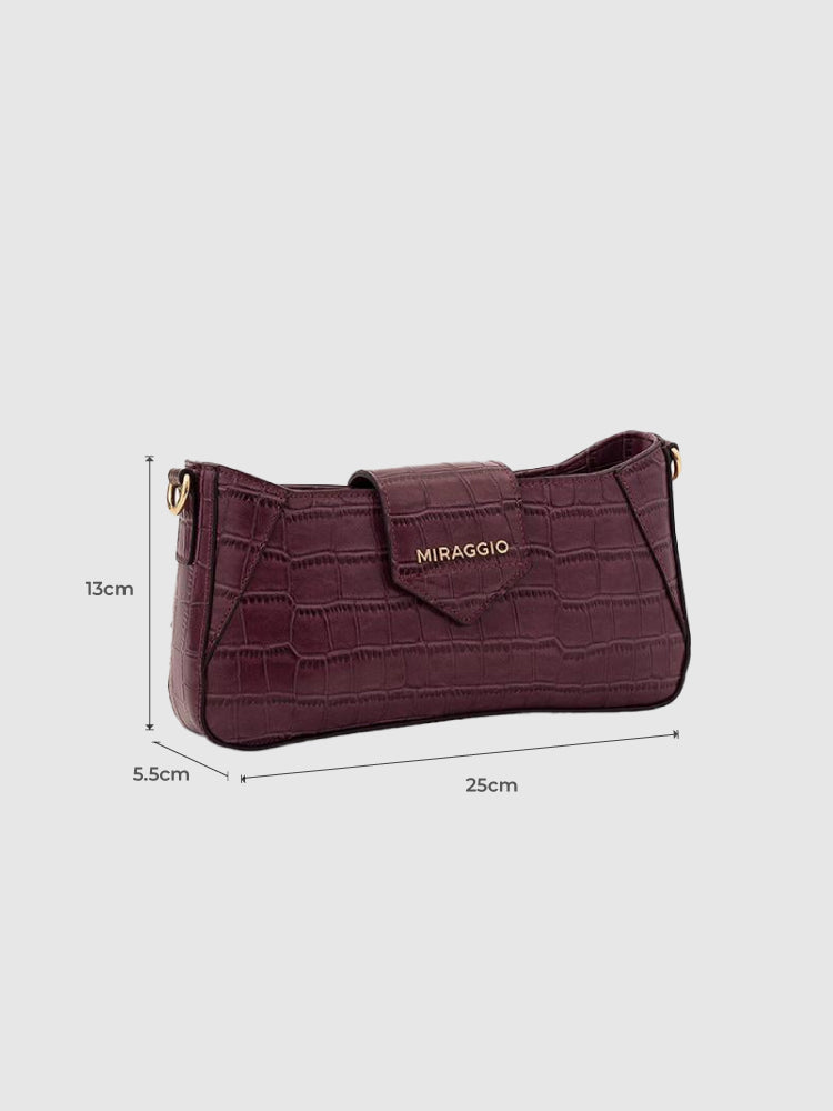 Isabella Women's Crossbody Bag - MIRAGGIO #color_grape-wine