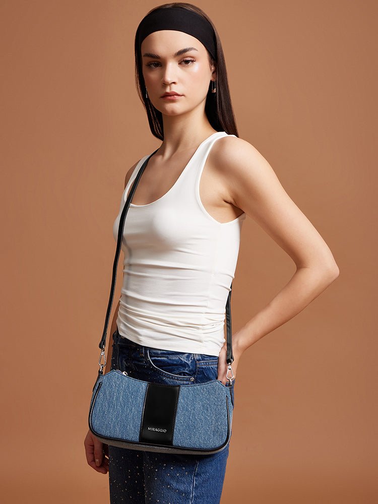 Bella Denim Shoulder Bag - MIRAGGIO