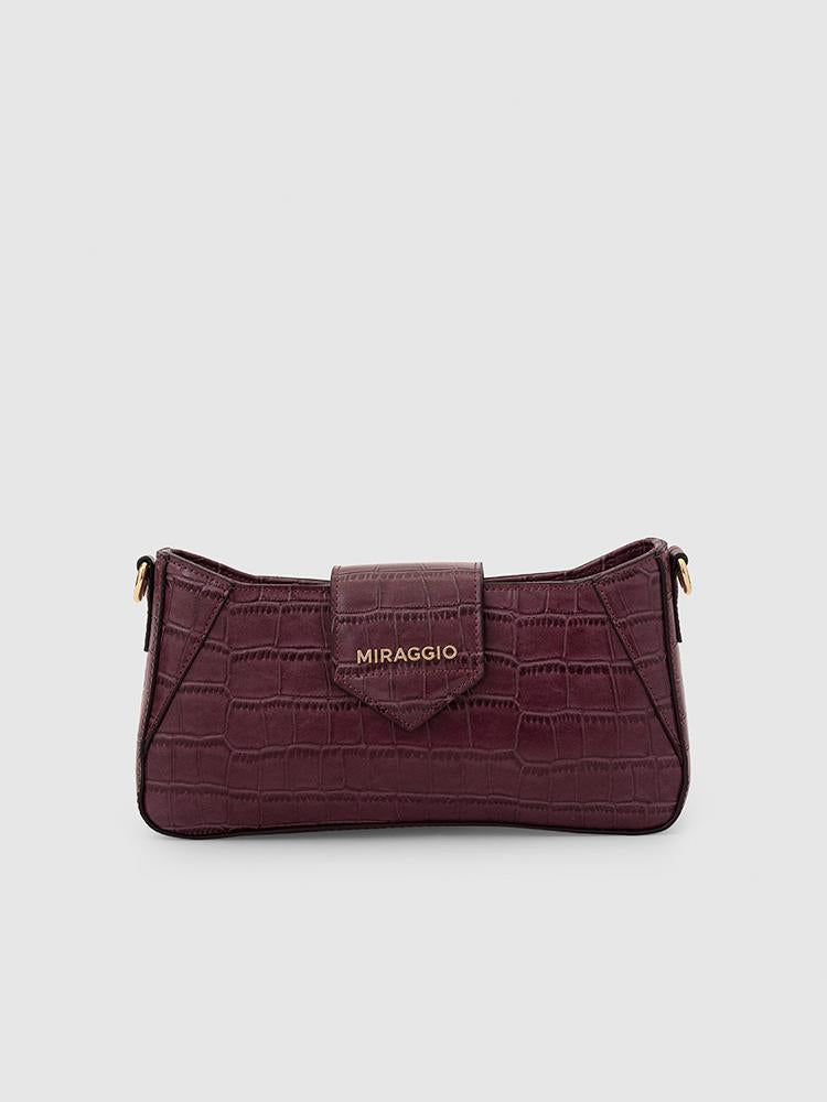 Isabella Women's Crossbody Bag - MIRAGGIO #color_grape-wine