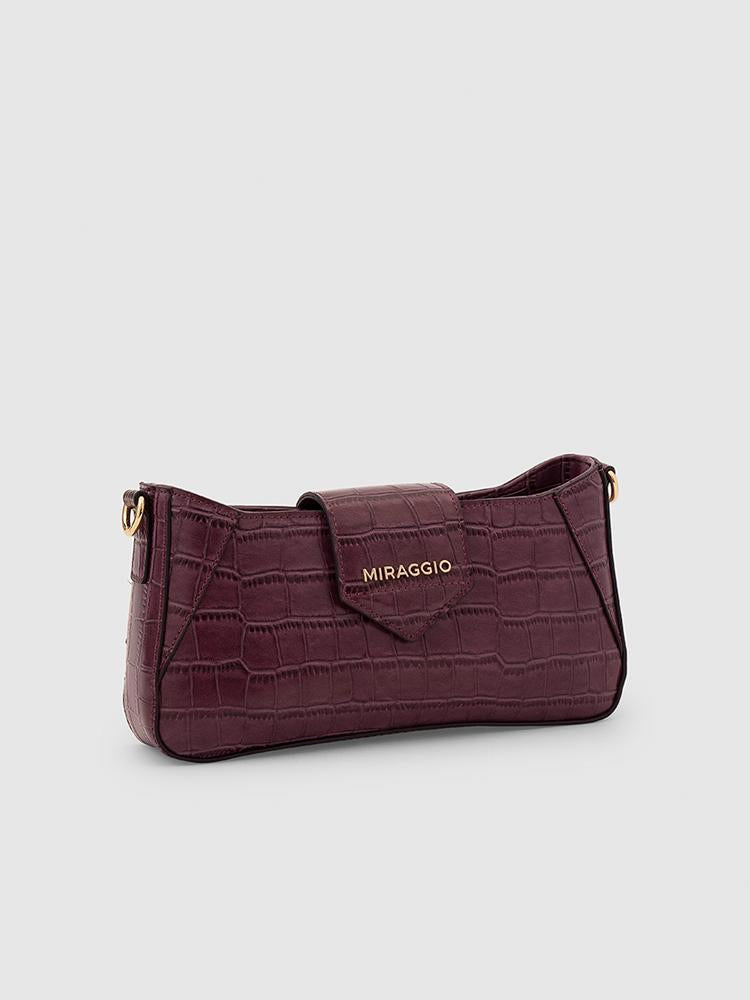 Isabella Women's Crossbody Bag - MIRAGGIO #color_grape-wine