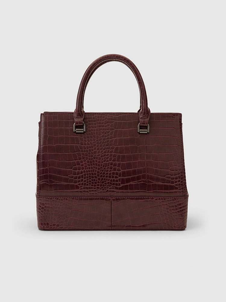 Clara Satchel Bag - MIRAGGIO #color_maroon