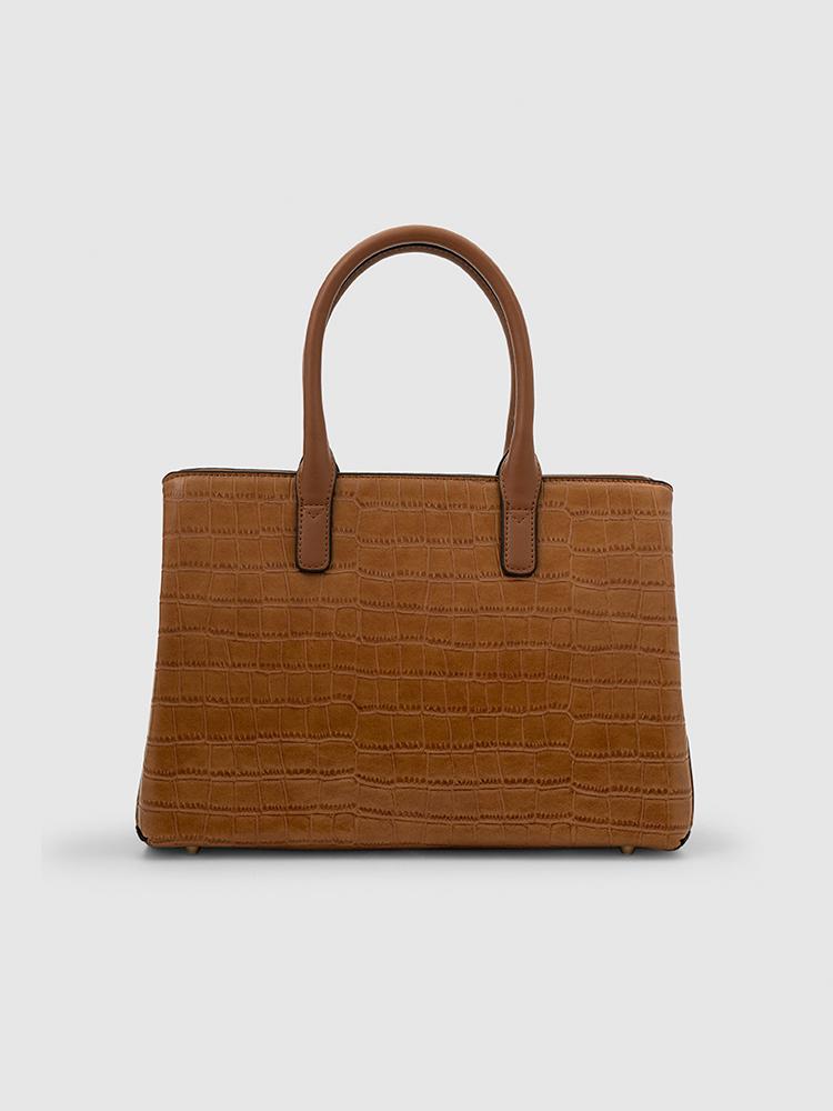 Catalina Women's Satchel Handbag - MIRAGGIO #color_caramel-brown