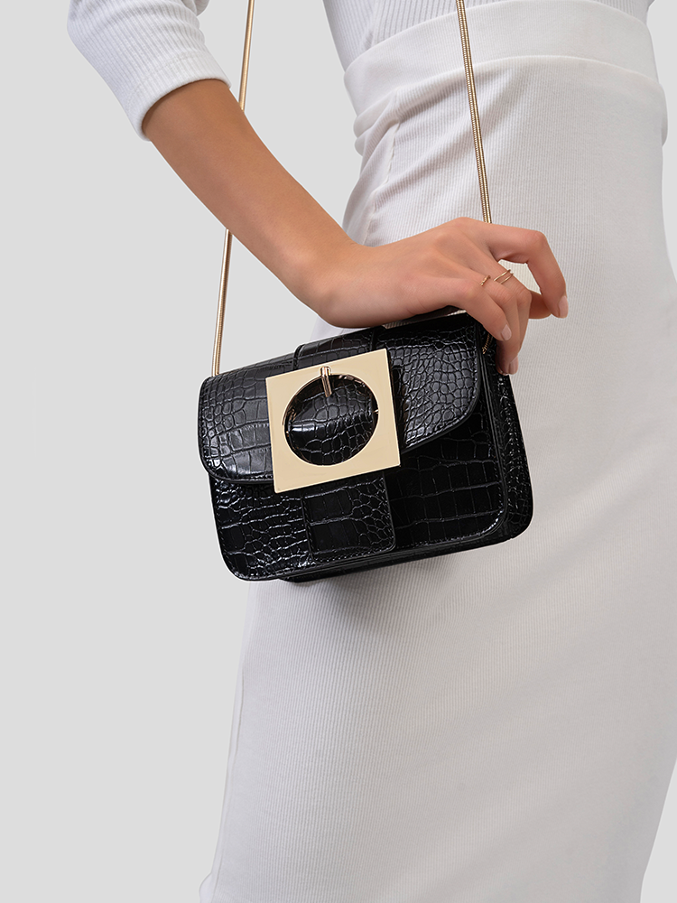 Charlotte Metal Buckle Crossbody Bag - MIRAGGIO