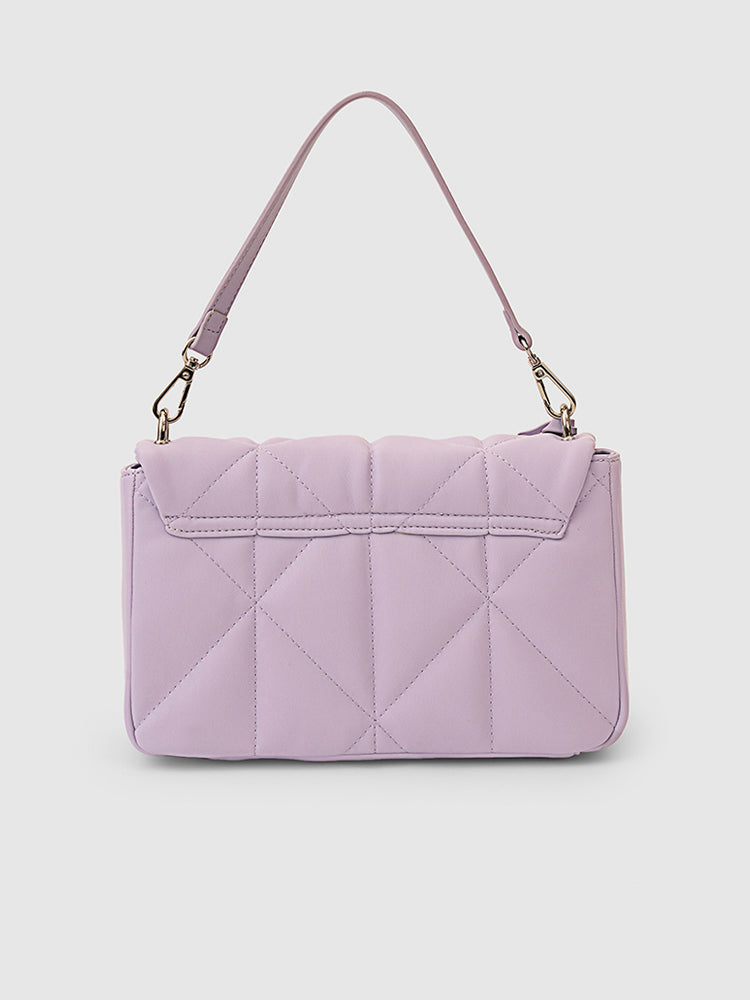 Genevieve Quilted Top Handle Bag - MIRAGGIO #color_fragrant-lilac