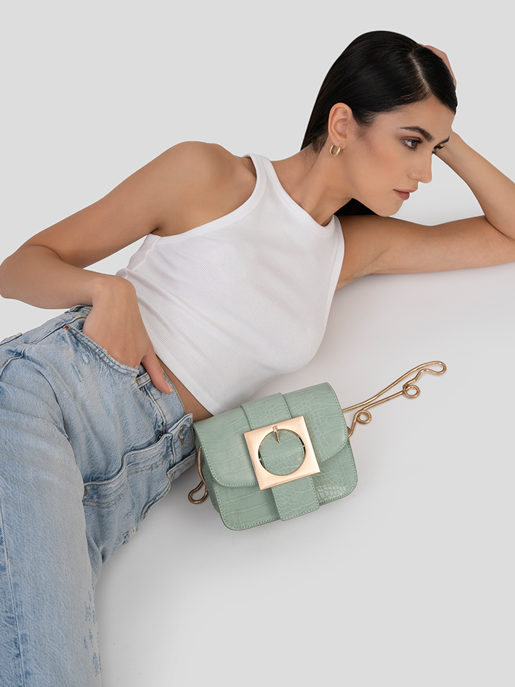 Charlotte Metal Buckle Crossbody Bag - MIRAGGIO