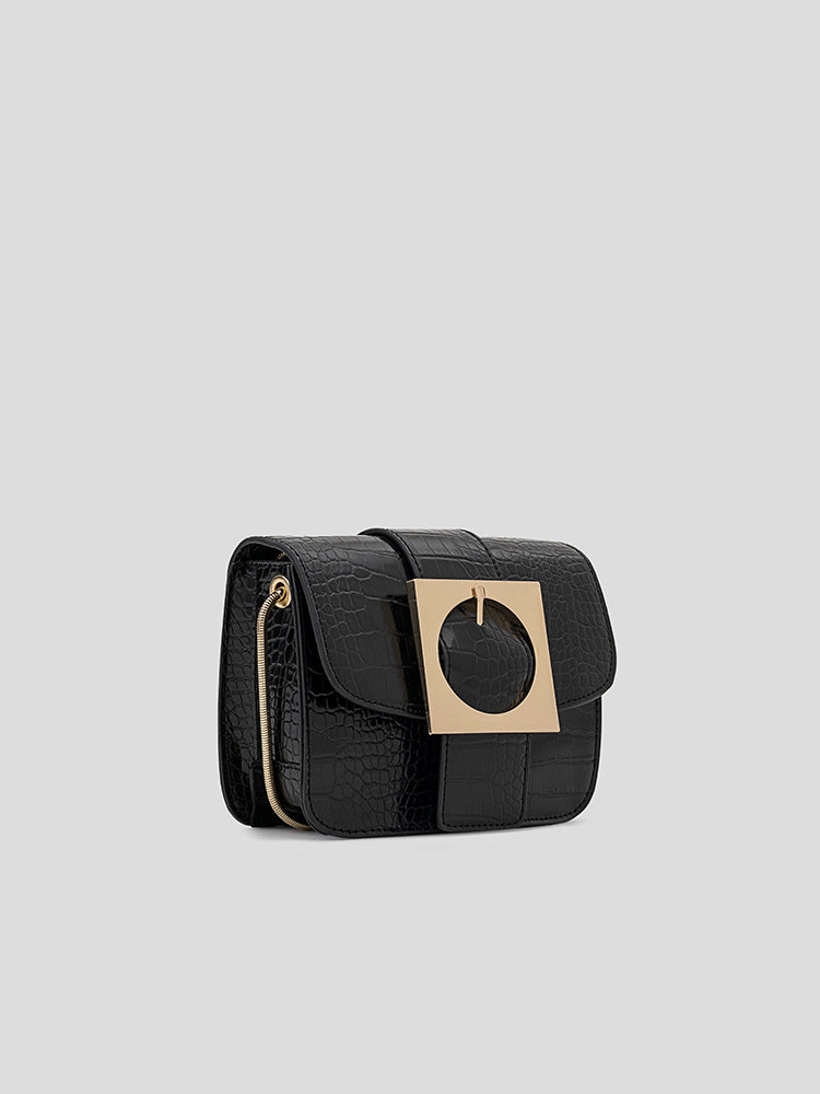 Charlotte Metal Buckle Crossbody Bag - MIRAGGIO