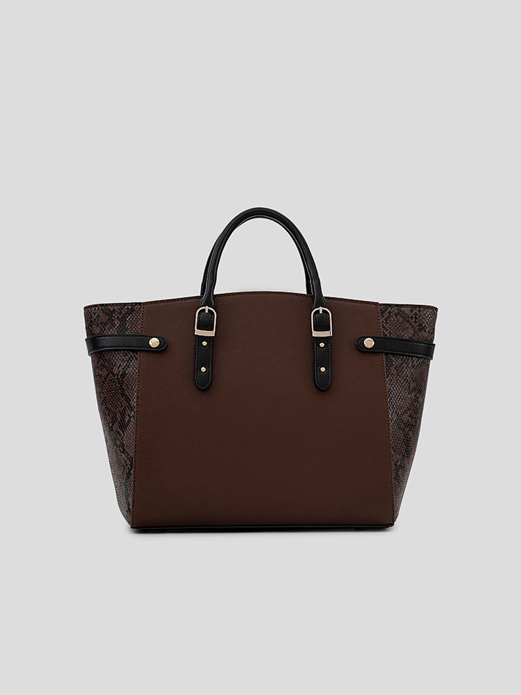 Rosalind Women's Tote Bag - MIRAGGIO #color_brown-black