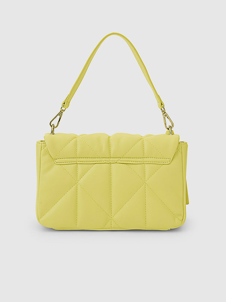 Genevieve Quilted Top Handle Bag - MIRAGGIO #color_butter-yellow