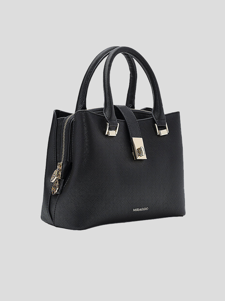 Dorothy Women's Satchel Handbag - MIRAGGIO #color_black