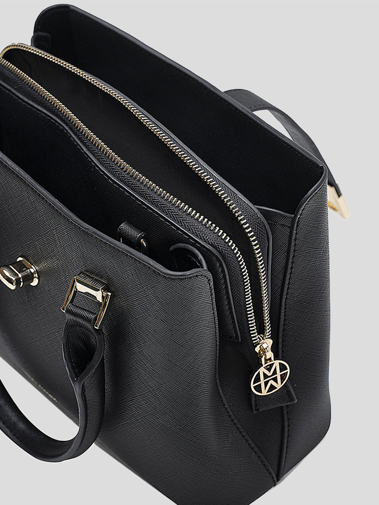 Dorothy Women's Satchel Handbag - MIRAGGIO #color_black