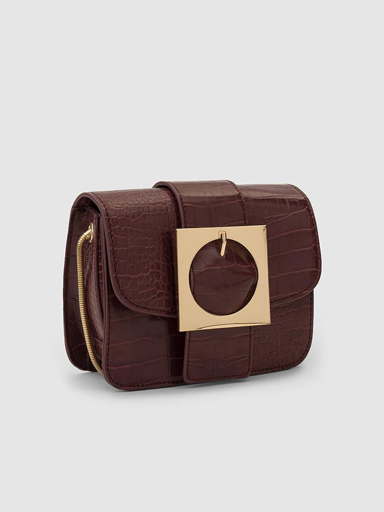 Charlotte Metal Buckle Crossbody Bag - MIRAGGIO