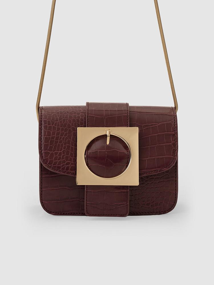 Charlotte Metal Buckle Crossbody Bag - MIRAGGIO
