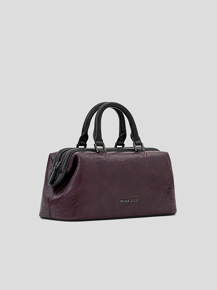 Liliana Women's Satchel Bag - MIRAGGIO #color_dark-prune