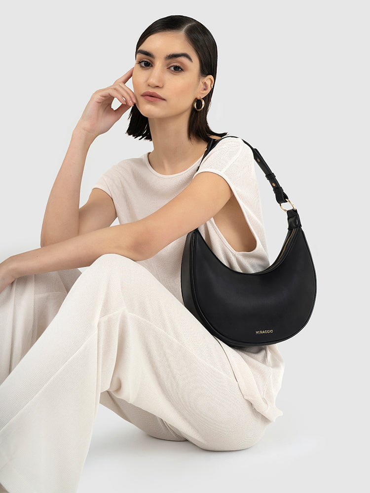 Simone Saddle Bag - MIRAGGIO #color_black