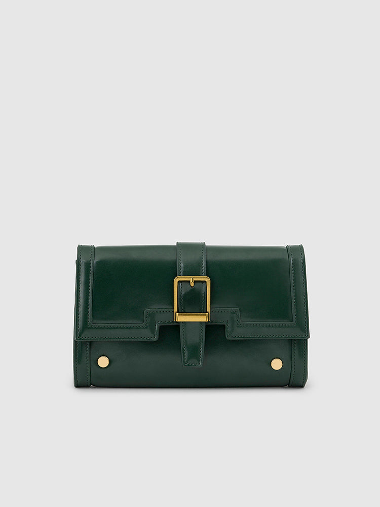 Luna Sling Wallet - MIRAGGIO #color_bottle-green