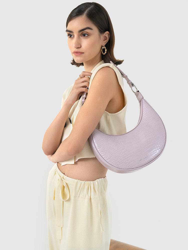 Simone Saddle Bag - MIRAGGIO #color_lavender-fog