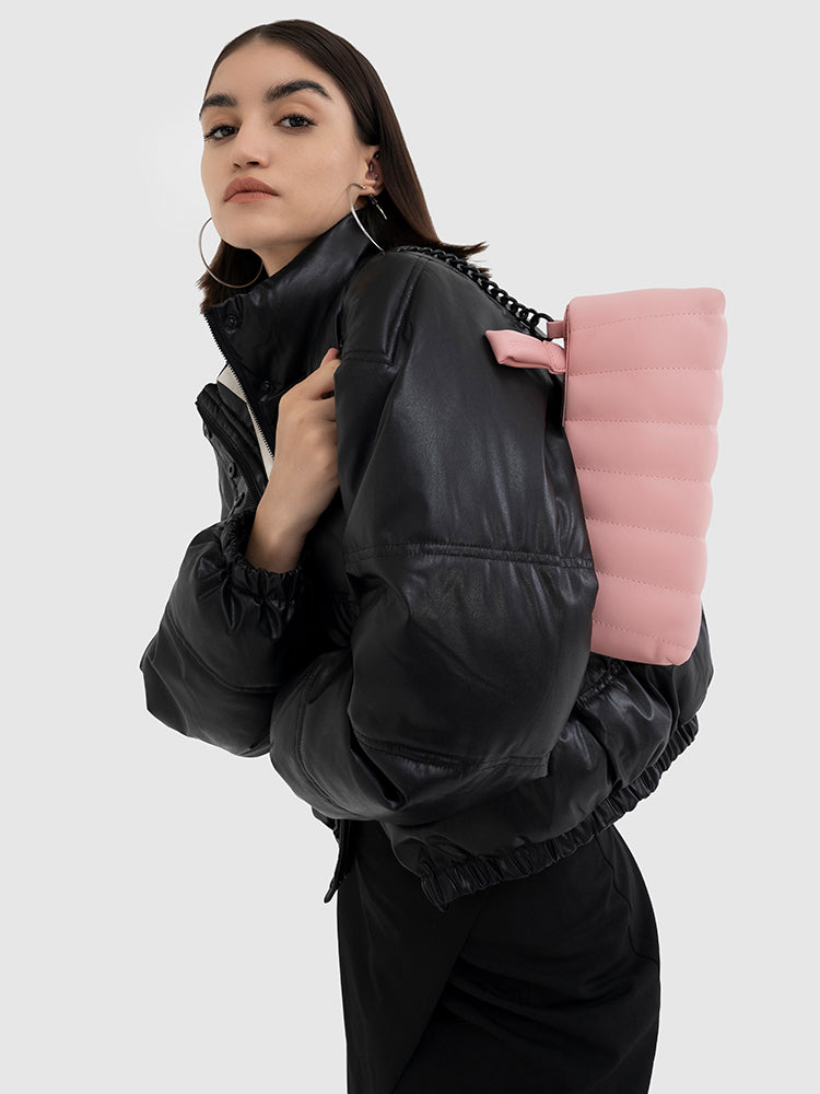 Siena Puffer Shoulder Bag - MIRAGGIO #color_dusty-pink