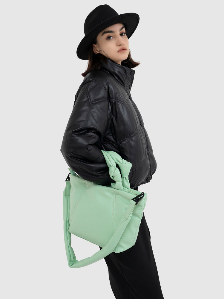 Poppy Puffer Tote Bag - MIRAGGIO #color_pastel-green