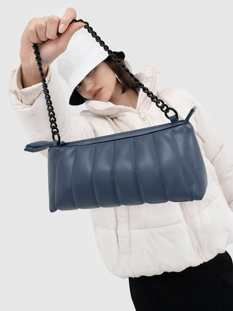 Siena Puffer Shoulder Bag - MIRAGGIO #color_dark-denim