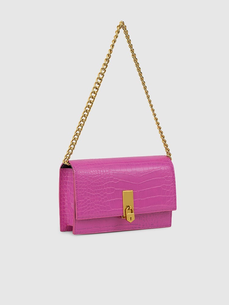 Mila Shoulder Sling Bag - MIRAGGIO #color_fuchsia