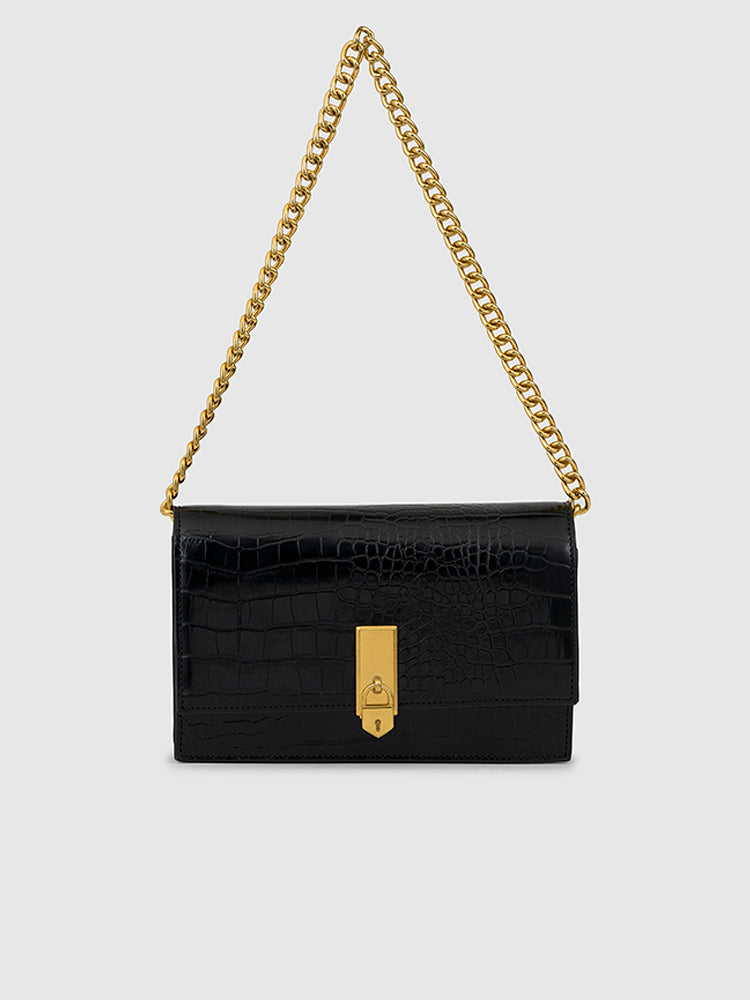 Mila Shoulder Sling Bag - MIRAGGIO #color_black