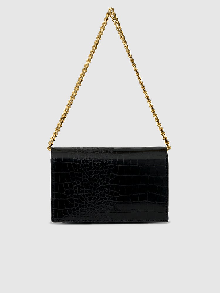 Mila Shoulder Sling Bag - MIRAGGIO#color_black