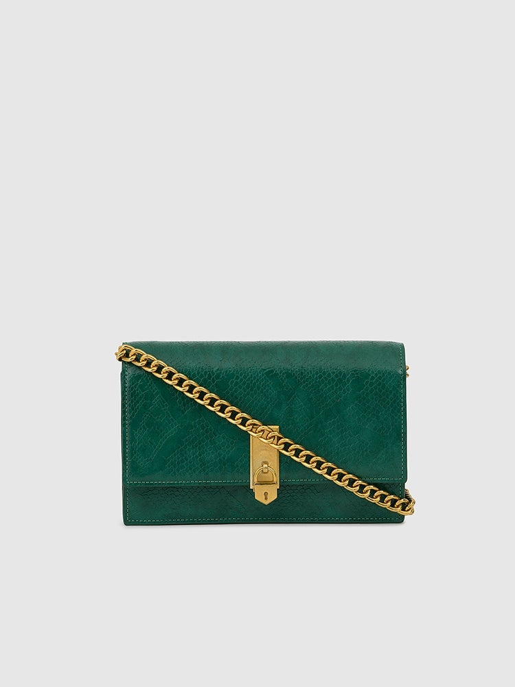 Mila Shoulder Sling Bag - MIRAGGIO #color_dark-green