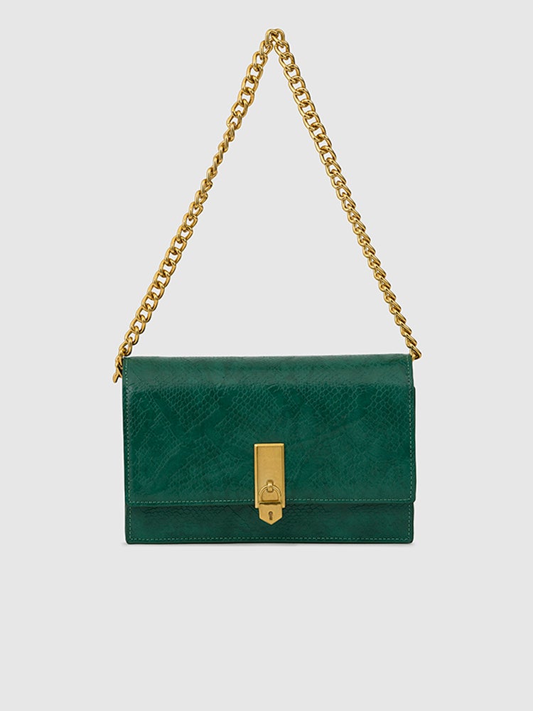 Mila Shoulder Sling Bag - MIRAGGIO  #color_dark-green