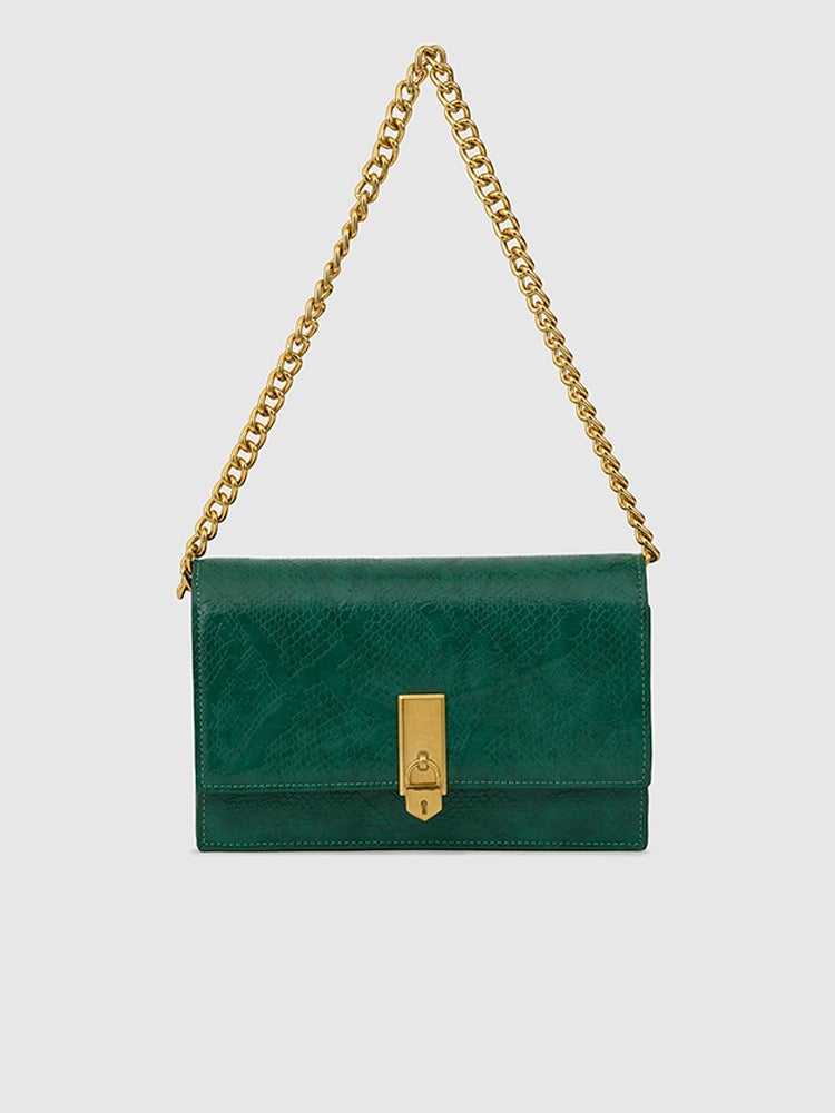 Mila Shoulder Sling Bag - MIRAGGIO #color_dark-green