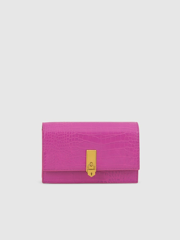 Mila Shoulder Sling Bag - MIRAGGIO #color_fuchsia