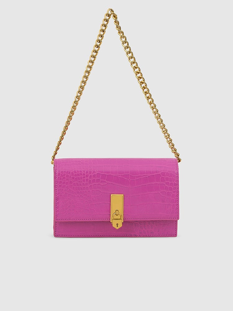 Mila Shoulder Sling Bag - MIRAGGIO #color_fuchsia