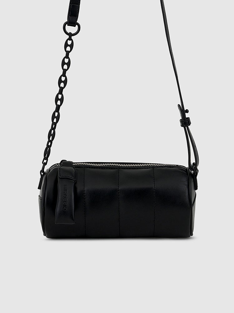 Esme Puffer Crossbody Bag - MIRAGGIO#color_black