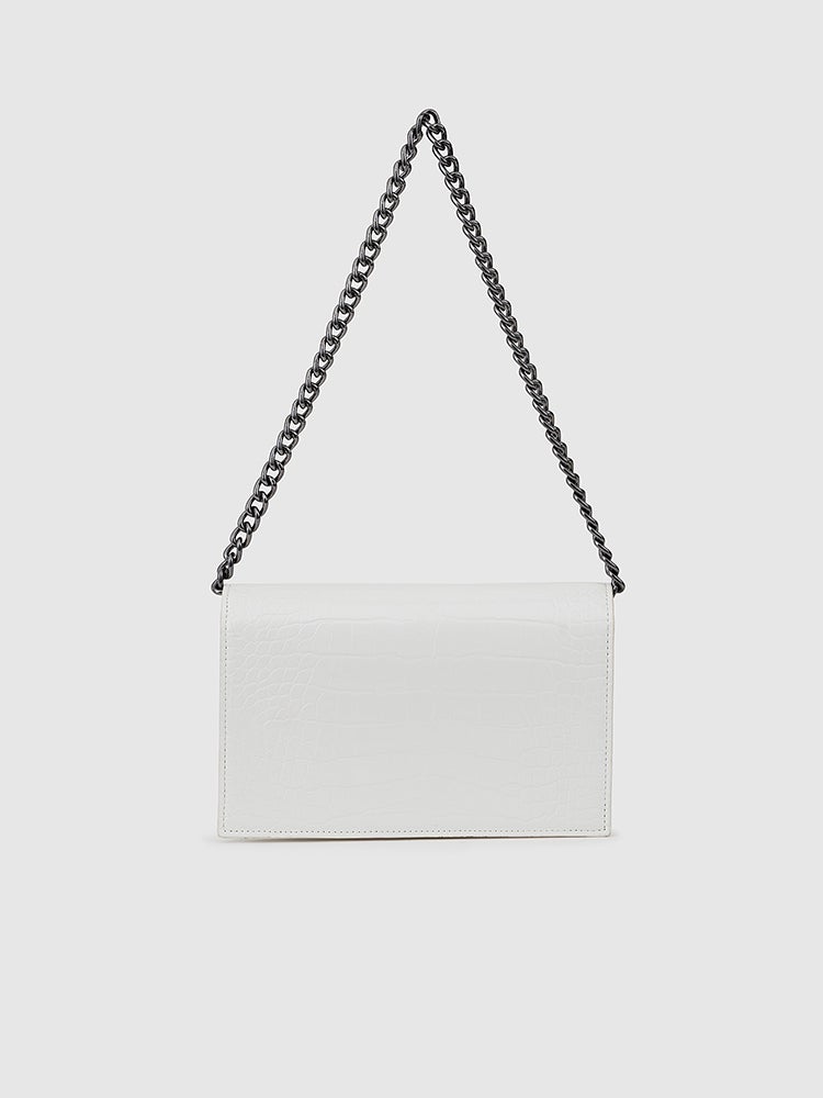 Mila Shoulder Sling Bag - MIRAGGIO#color_white