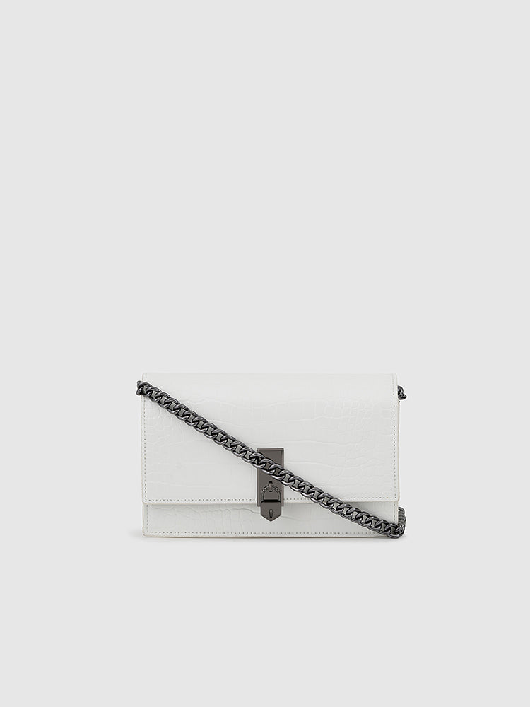 Mila Shoulder Sling Bag - MIRAGGIO #color_white