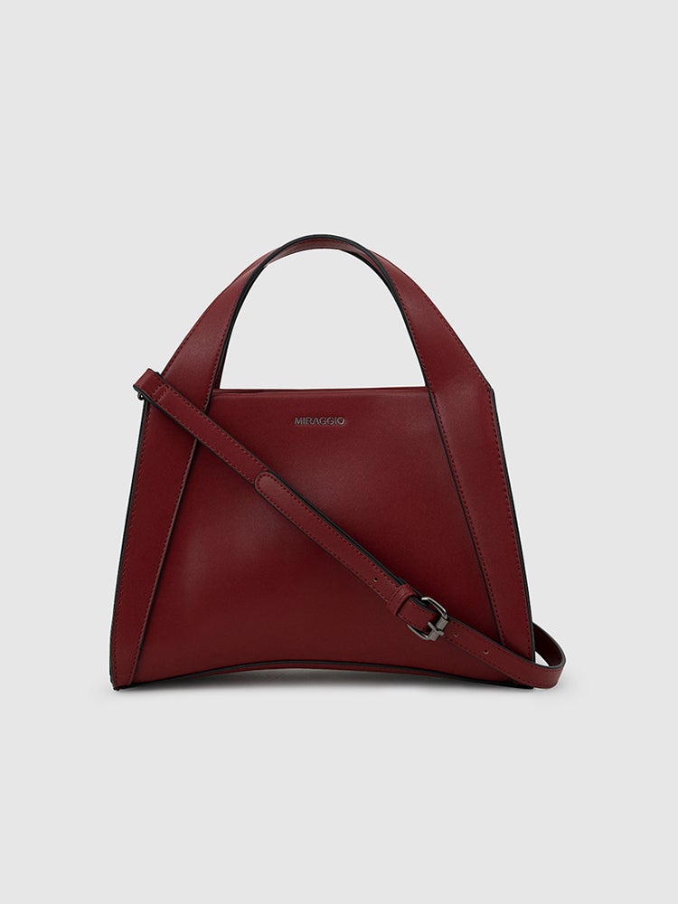 Risa Top Handle Bag - MIRAGGIO#color_maroon