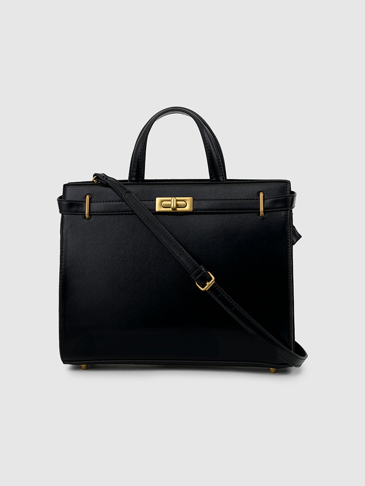 Stella Top Handle Bag - MIRAGGIO#color_black