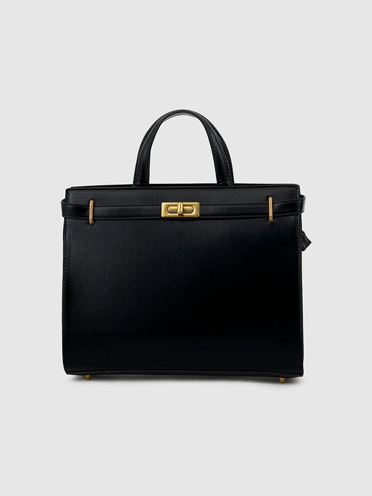 Stella Top Handle Bag - MIRAGGIO#color_black