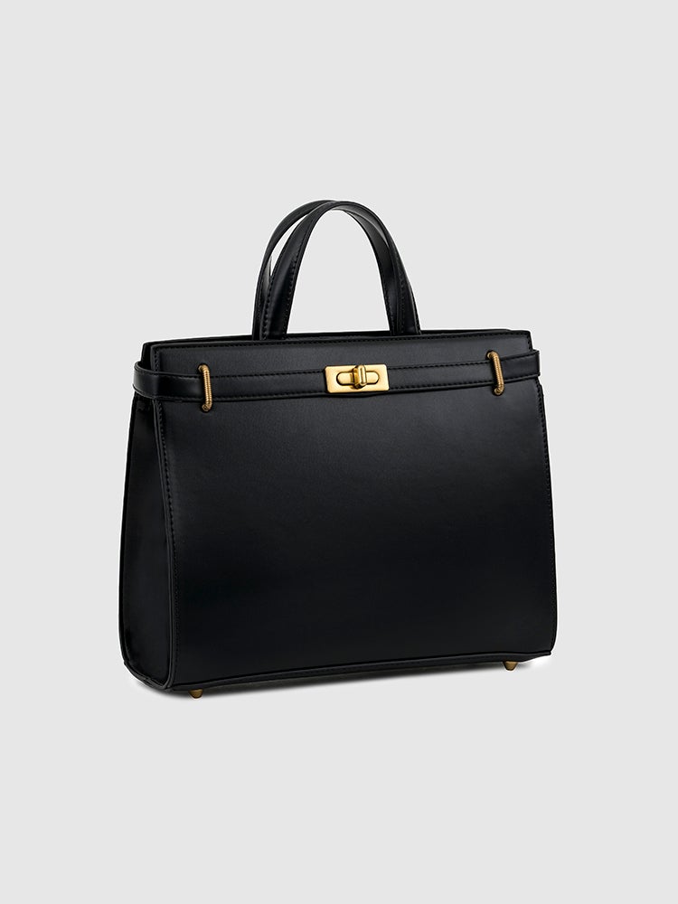 Stella Top Handle Bag - MIRAGGIO#color_black